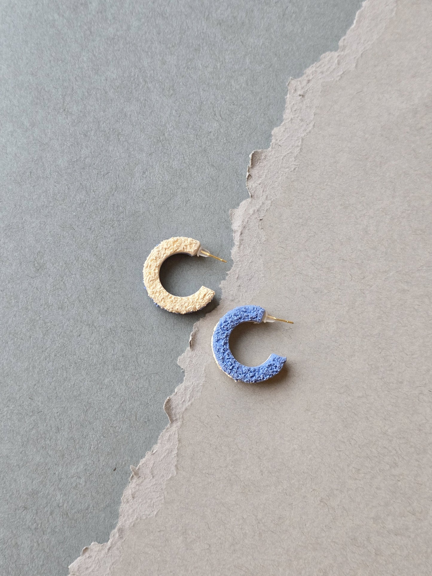 two tone distressed hoops